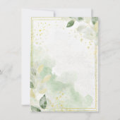 Invitation Verdure aquarelle et Mariage blanc or (Devant)