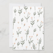 Invitation Verdure Aquarelle rose Fête des mariées florale (Dos)