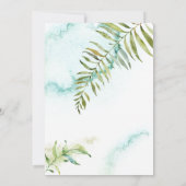 Invitation ~ Verdure botanique Aquarelle Mariage élégant (Dos)