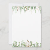 Invitation Verdure botanique Aquarelle Mariage or (Dos)