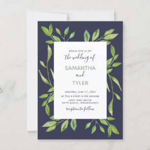 Invitation Verdure botanique Aquarelle Petite Mariage