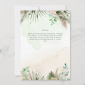 Invitation Verdure botanique Eucalyptus Pampas Mariage en her (Dos)