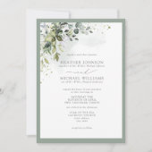 Invitation Verdure botanique formelle Aquarelle florale (Devant)