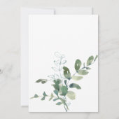 Invitation Verdure botanique minimaliste Eucalyptus Mariage (Dos)