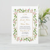 Invitation Verdure botanique Monogam Mariage de Noël (Debout devant)