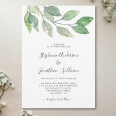 Invitation Verdure botanique rustique