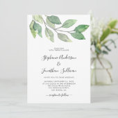 Invitation Verdure botanique rustique (Debout devant)