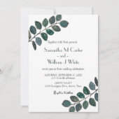 Invitation Verdure botanique rustique Eucalyptus (Devant)