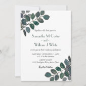 Invitation Verdure botanique rustique Eucalyptus (Devant)