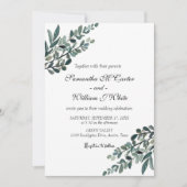 Invitation Verdure botanique rustique Eucalyptus (Devant)