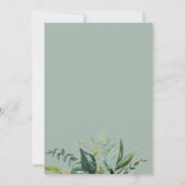 Invitation Verdure Calligraphie moderne Fêtons la fête (Dos)