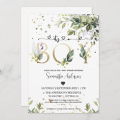 Invitation Verdure C'est un garçon Baby shower Eucalyptus Par (Devant / Derrière)