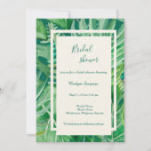 Invitation verdure émeraude pluie tropicale mariage nuptiale (Devant)
