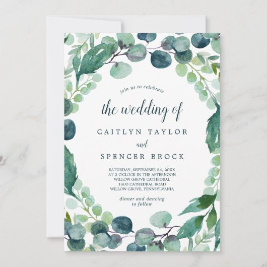 Invitation Verdure et Eucalyptus le Mariage de (Devant)