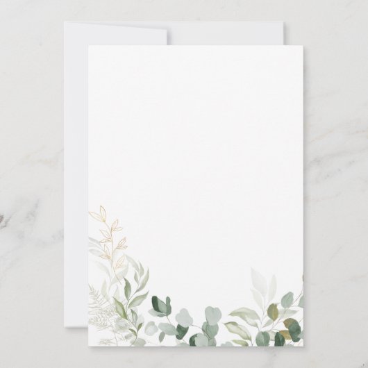 Invitation Verdure et or | Célébrons (Dos)