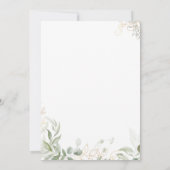 Invitation Verdure et or | Dîner de répétition (Dos)