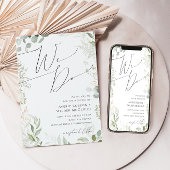 Invitation Verdure et or fantasque nous faisons Mariage