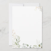 Invitation Verdure et or | FÊTE DES MARIÉES (Dos)