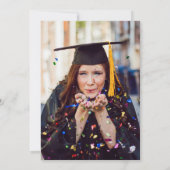 Invitation Verdure Eucalyptus Feuille cadre photo Graduation (Dos)