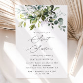 Invitation Verdure, Eucalyptus Feuilles, Boho, Sweet 16