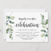 Invitation Verdure Eucalyptus, Noir, Mariage Intime (Devant)