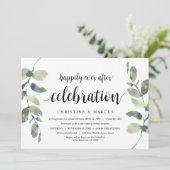 Invitation Verdure Eucalyptus, Noir, Mariage Intime (Debout devant)
