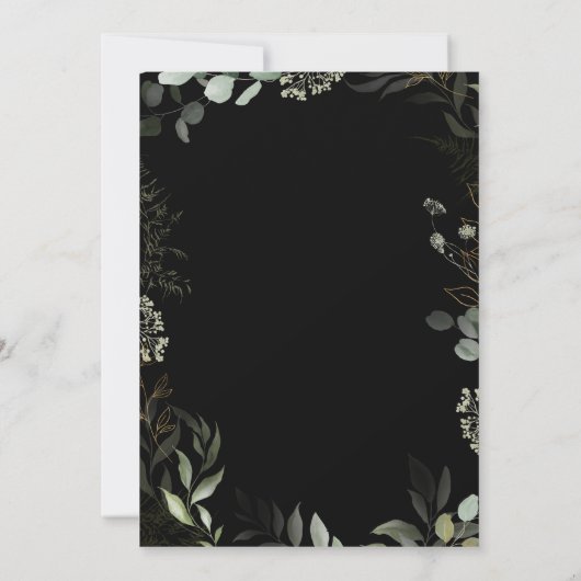 Invitation Verdure fantasque Noir et Or Le Mariage de (Dos)