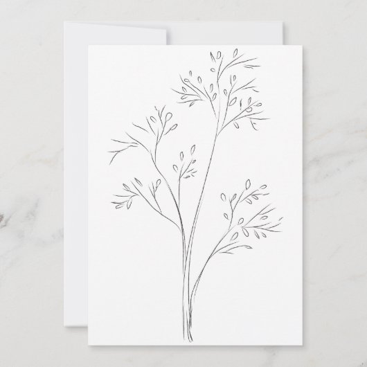 Invitation Verdure feuillage chic salon de beauté grand ouver (Dos)