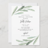 Invitation Verdure Feuillage vert Fête des mariées de la bran (Devant)
