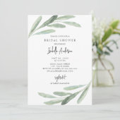 Invitation Verdure Feuillage vert Fête des mariées de la bran (Debout devant)