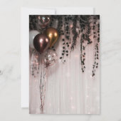 Invitation Verdure Feuille Rose Gold Lumières Rustique Bridal (Dos)