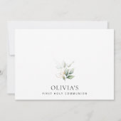 Invitation Verdure, Feuilles d'Eucalyptus, Première Sainte Co (Dos)