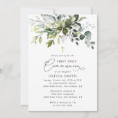 Invitation Verdure, Feuilles d'Eucalyptus, Première Sainte Co (Devant)