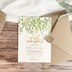 Invitation Verdure Floral Baby Sprinkle