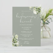 Invitation Verdure Floral Sage Green Bridesmaids Brunch (Debout devant)