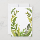 Invitation Verdure florale Aquarelle Fête des mariées élégant (Dos)