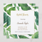 Invitation Verdure florale Fête des mariées de calligraphie m (Devant / Derrière)