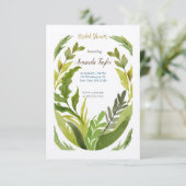 Invitation Verdure florale Fête des mariées de calligraphie m (Debout devant)