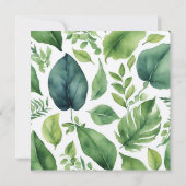 Invitation Verdure florale Fête des mariées de calligraphie m (Dos)