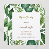 Invitation Verdure florale Fête des mariées de calligraphie m (Devant / Derrière)