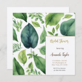 Invitation Verdure florale Fête des mariées de calligraphie m (Devant / Derrière)