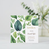 Invitation Verdure florale Fête des mariées de calligraphie m (Debout devant)