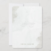 Invitation Verdure Florale Hajj Mabroor Calligraphie Arabe (Dos)