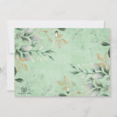 Invitation Verdure Forêt boisée Animaux sauvages Un Anniversa (Dos)