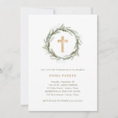 Invitation Verdure hivernale rustique | Confirmation de la co (Devant)