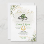 Invitation Verdure Lucky In Love Fête des mariées Shamrock (Devant)