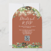 Invitation Verdure Lumières Arch Terracotta QR Code Mariage (Dos)