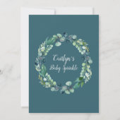 Invitation Verdure luxuriante et Eucalyptus Baby Sprinkle (Dos)