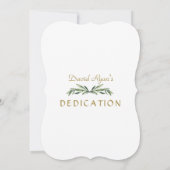 Invitation Verdure luxuriante Feuille Frame Gold Boy Dedicati (Dos)