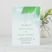 Invitation Verdure luxuriante Mariage vert botanique moderne (Debout devant)